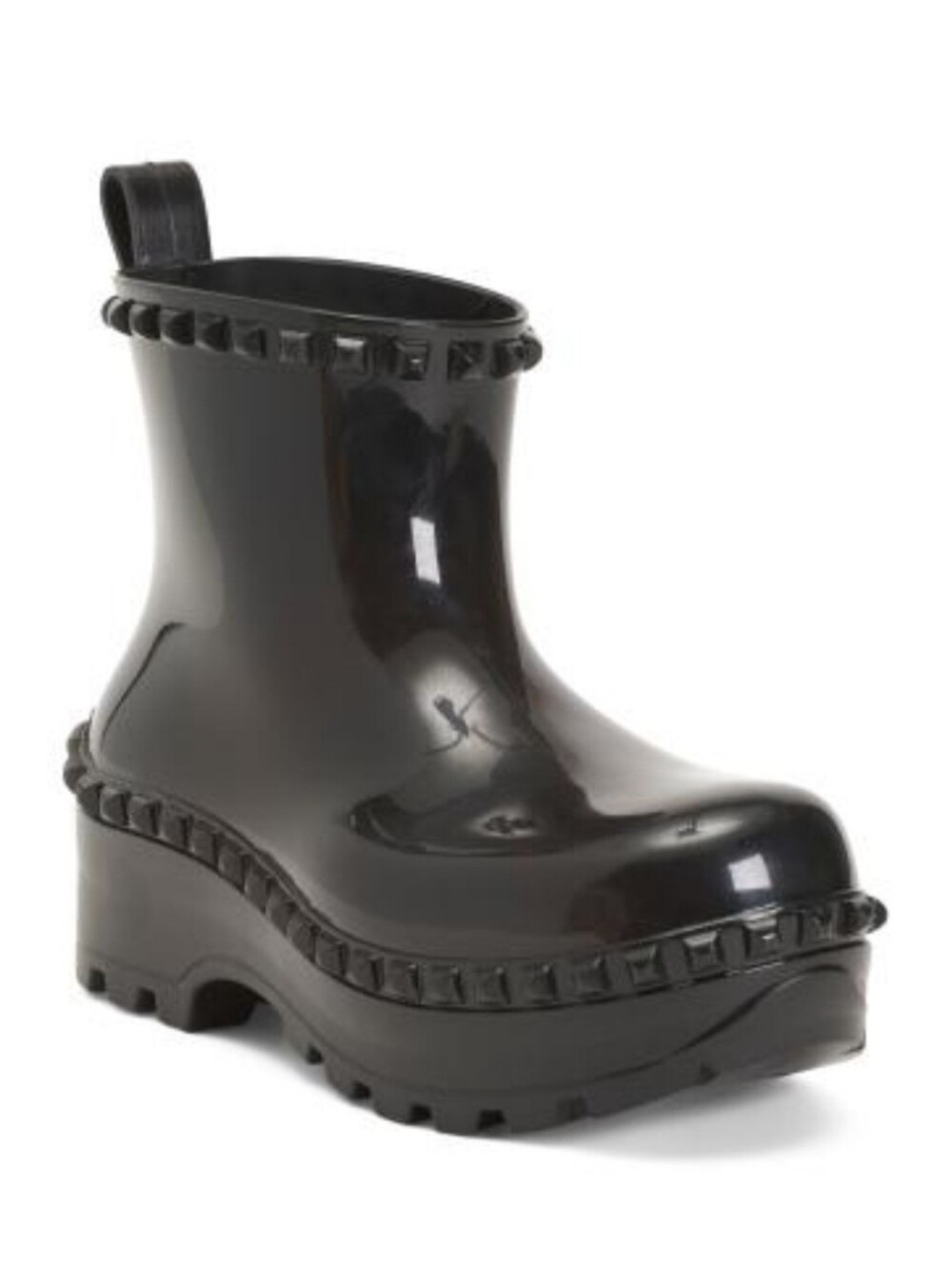 Carmen Sol Graziano Glossy Black Rain Ankle Boot